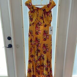 Floral Off-Shoulder Maxi Dress